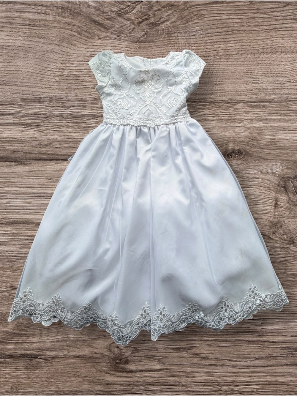 Girls Sweet Pea and Lilli White Flower Girl Dress Size 7